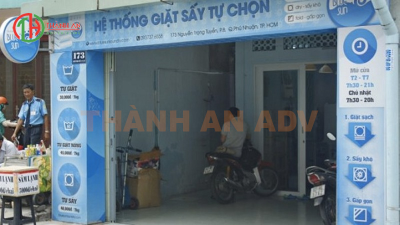 Biển hiệu tiệm giặt sấy đẹp