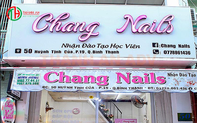 Biển hiệu tiệm Chang nails