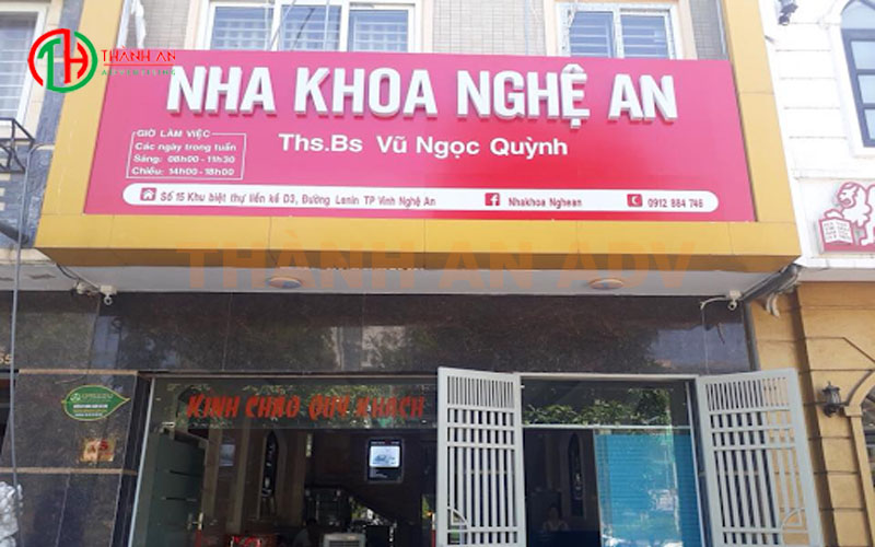 Bảng hiệu nha khoa Nghệ An