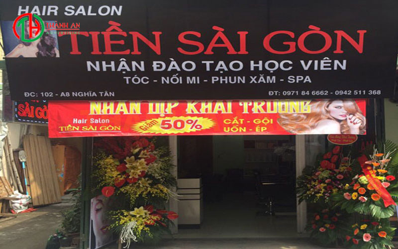 Bảng hiệu kết hợp giữa alu và mica